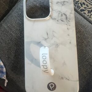 Loopy Case Elegant Marble Phone Case - White and Gray